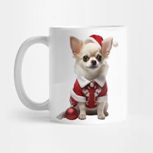 Cute Baby Chihuahua Santa Mug